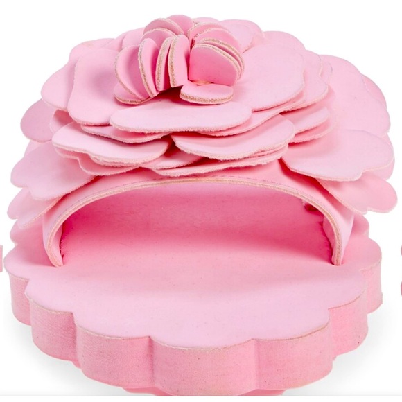 NWOT FARM Rio Petal Pink Flower Cloud Slide Sandal Slip on Flip flops Sz 11 XL - Picture 6 of 12